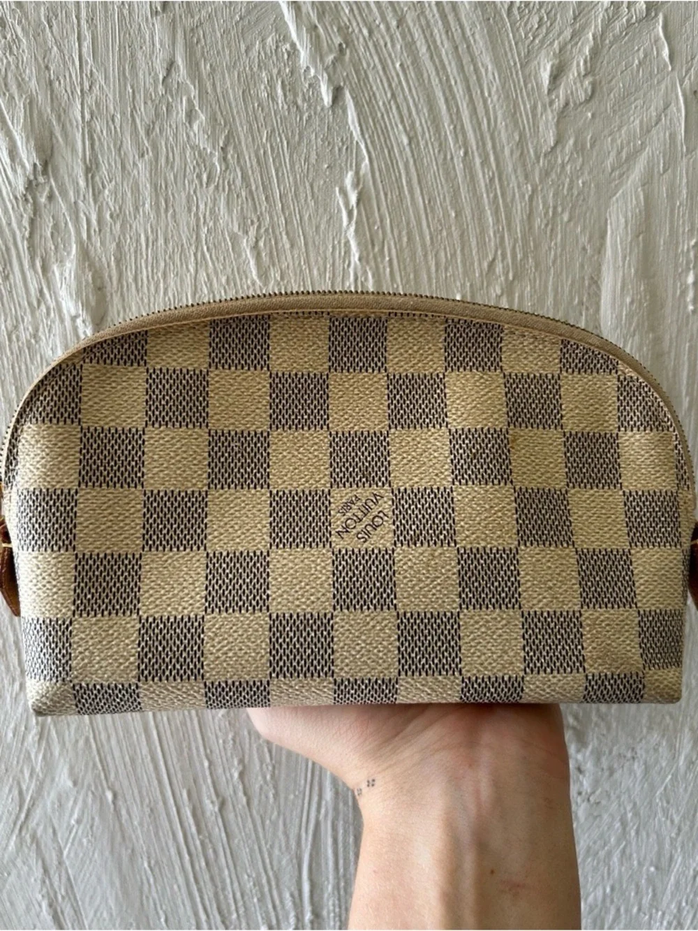 Authentic Louis Vuitton Azur Damier Cosmetic Pouch PM